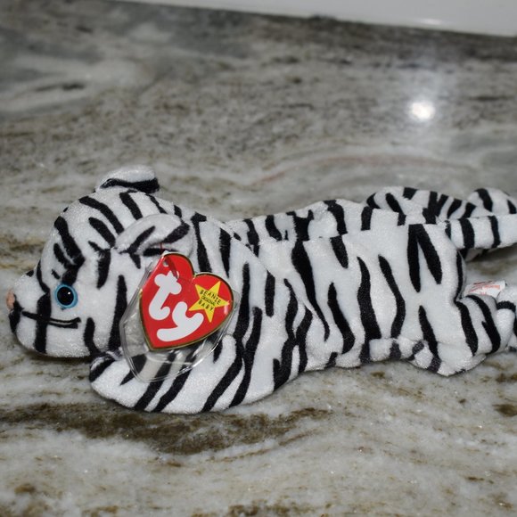 Ty Other - Ty Beanie Baby - Blizzard the White Tiger